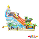 Podwójna dmuchana zjeżdżalnia Panda