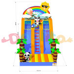 Podwójna dmuchana zjeżdżalnia Panda