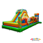 Dmuchany Tor przeszkód ze zjeżdżalnią Wesołe Zwierzaki