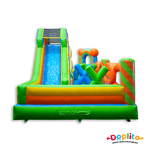 Dmuchany Tor przeszkód ze zjeżdżalnią Wesołe Zwierzaki