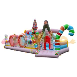 Dmuchany Tor przeszkód Cukierki - Tor  z nawrotem