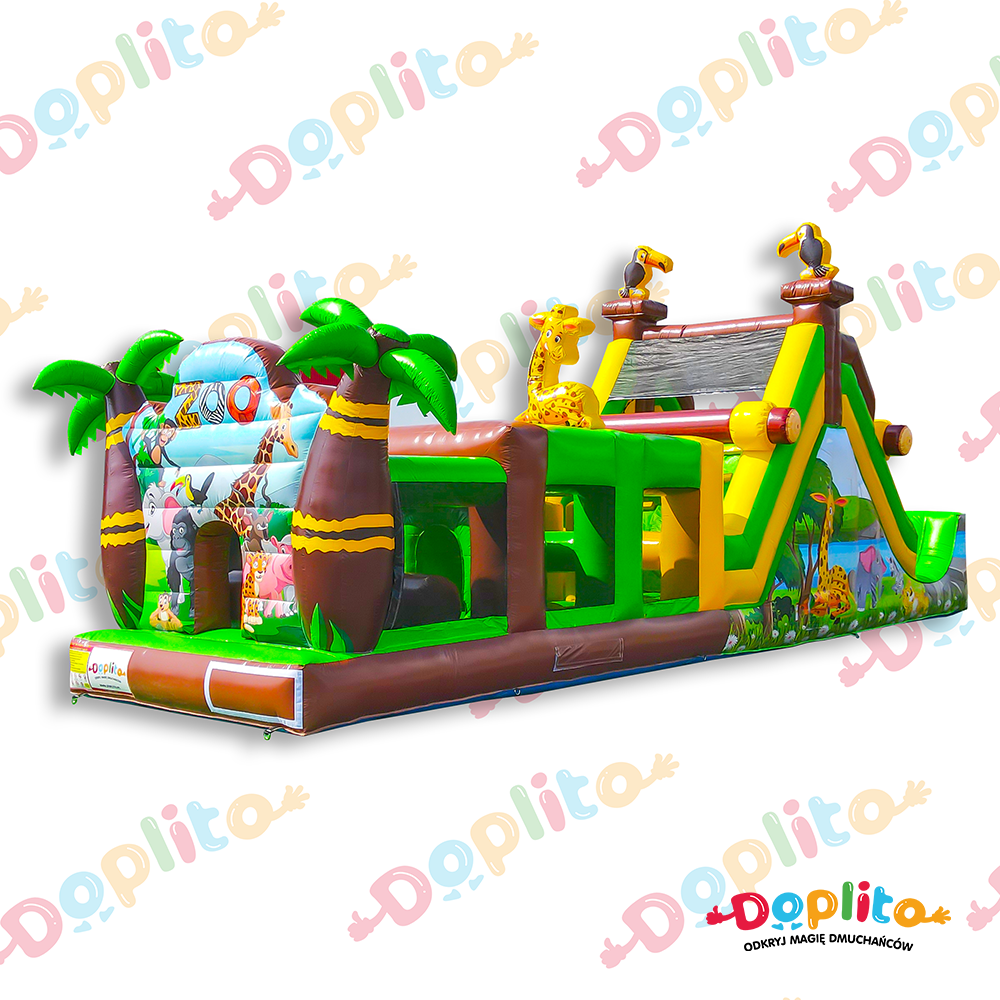 Dmuchany Tor przeszkód Zwierzęta - Jednokierunkowy