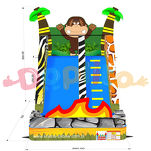 Zjeżdżalnia 2w1 Małpka + suchy basen z piłeczkami