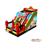 Podwójna dmuchana zjeżdżalnia Strażak