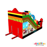 Podwójna dmuchana zjeżdżalnia Strażak