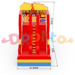 Podwójna dmuchana zjeżdżalnia Strażak