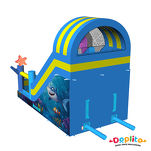 Podwójna dmuchana zjeżdżalnia Rekin