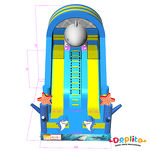 Podwójna dmuchana zjeżdżalnia Rekin