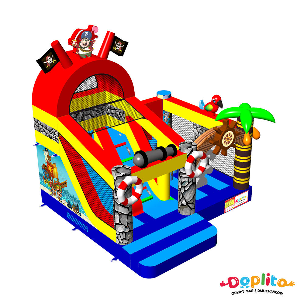 Dmuchany zamek ze zjeżdżalnią Piraci
