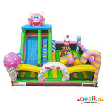 Plac zabaw Słodkie potworki z zjeżdżalnią i górą wspinaczkową