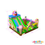 Plac zabaw Słodkie potworki z zjeżdżalnią i górą wspinaczkową