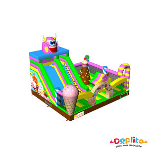 Plac zabaw Słodkie potworki z zjeżdżalnią i górą wspinaczkową