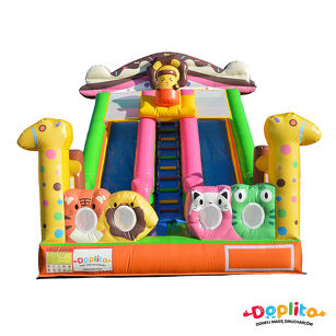 Podwójna dmuchana zjeżdżalnia Słodkie Misie