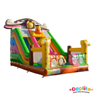 Podwójna dmuchana zjeżdżalnia Słodka kraina