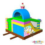 Dmuchany zamek ze zjeżdżalnią słodkości