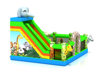Dmuchany Plac zabaw Dżungla z ścianką wspinaczkową i zjeżdżalnią