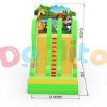 Podwójna dmuchana zjeżdżalnia Zwierzęta