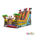 Podwójna dużą dmuchana zjeżdżalnia Piraci