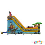Podwójna dużą dmuchana zjeżdżalnia Piraci