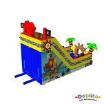 Podwójna dużą dmuchana zjeżdżalnia Piraci