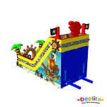 Podwójna dużą dmuchana zjeżdżalnia Piraci