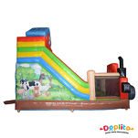 Dmuchany Plac zabaw z zjeżdżalnią i ścianką wspinaczkową Farma