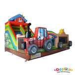 Dmuchany Plac zabaw z zjeżdżalnią i ścianką wspinaczkową Farma