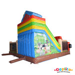 Dmuchany Plac zabaw z zjeżdżalnią i ścianką wspinaczkową Farma