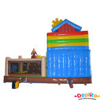 Dmuchany Plac zabaw z zjeżdżalnią i ścianką wspinaczkową Farma