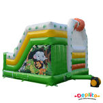 Dmuchany zamek combo ze zjeżdżalnią w motywie dżungli