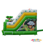 Dmuchany zamek combo ze zjeżdżalnią w motywie dżungli