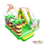 Dmuchany zamek combo ze zjeżdżalnią w motywie dżungli