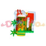 Dmuchany zamek combo ze zjeżdżalnią w motywie dżungli