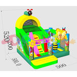 Dmuchany zamek ze zjeżdżalnią - combo zwierzęta