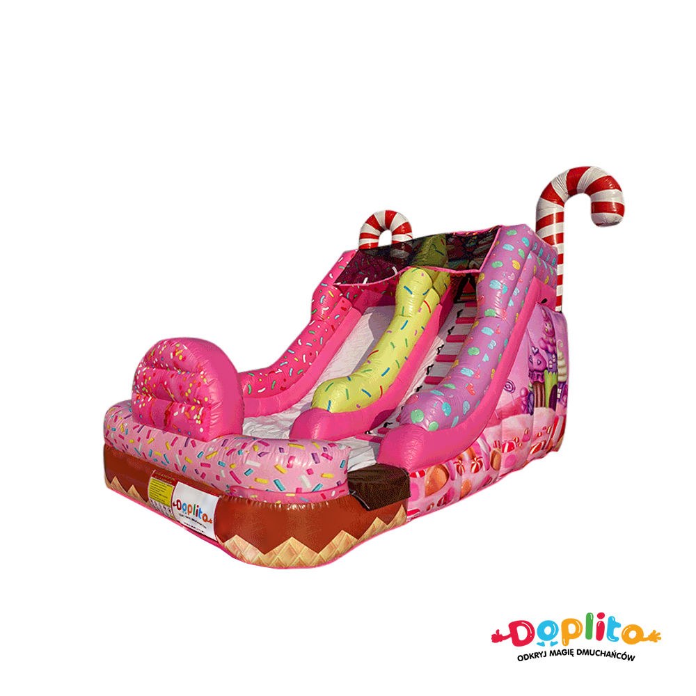 Zjeżdżalnia 2w1 cukierki + suchy basen z piłeczkami