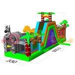 Dmuchany Tor przeszkód Dżungla- Tor z nawrotem