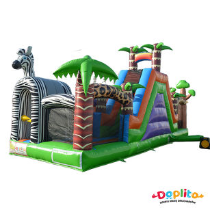 Dmuchany Tor przeszkód Dżungla- Tor z nawrotem