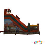 Podwójna dmuchana zjeżdżalnia Dziki zachód
