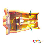 Podwójna dmuchana zjeżdżalnia Dziki zachód