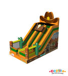 Podwójna dmuchana zjeżdżalnia Dziki zachód