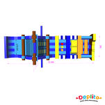 Dmuchany Tor przeszkód Podwodny świat