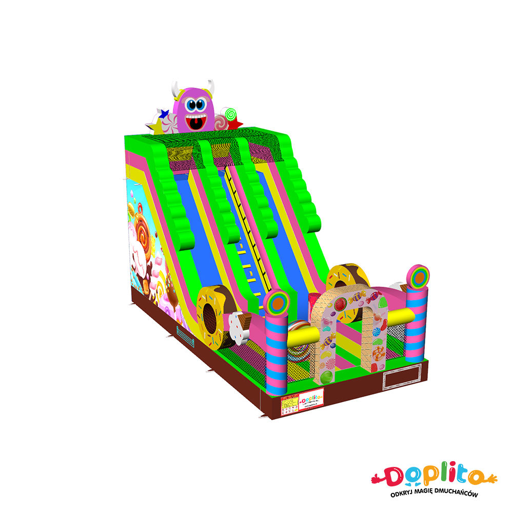 Podwójna duża zjeżdżalnia Słodkie potworki