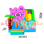 Dmuchany zamek ze zjeżdżalnią - combo  morski