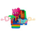 Dmuchany zamek ze zjeżdżalnią - combo  morski