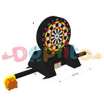 Dmuchany Dart dwustronny