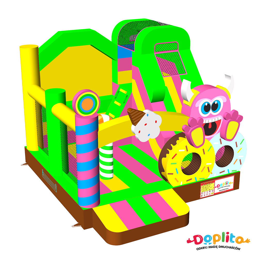 Dmuchaniec ze zjeżdżalnią Słodkie Potworki