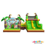 3 częściowy Tor przeszkód Zwierzęta z 2 zjeżdżalniami