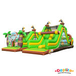 3 częściowy Tor przeszkód Zwierzęta z 2 zjeżdżalniami