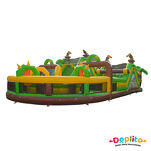 3 częściowy Tor przeszkód Zwierzęta z 2 zjeżdżalniami