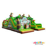 3 częściowy Tor przeszkód Zwierzęta z 2 zjeżdżalniami